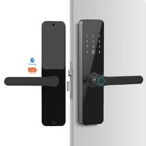 Tuya ZigBee vân tay Keyless cửa thông minh xử lý khóa Wifi Trung Quốc bán buôn Lỗ mộng khóa cho cửa gỗ thông minh đòn bẩy khóa