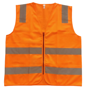 High Visible Security Reflective 100% Polyester <strong>Orange</strong> Safety <strong>Vest</strong> - Product Image 3