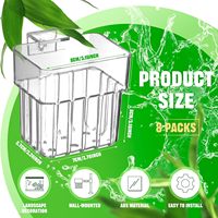 Tempat Tanaman Akuarium Bulat Akrilik Plastik Transparan dengan Pengait, Pot Gelas Tangki Ikan, Dekorasi Aquascape 200ml Merek JY