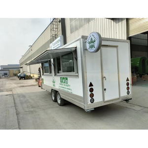 Chariot de nourriture de plaque chauffante de camion de nourriture mobile de voiture de casse-croûte commerciale avec le fumeur de gril de BBQ de <span class=keywords><strong>friteuse</strong></span> - Product Image 2