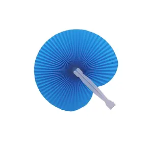 Custom Logo Printed Promotional Eco-friendly Wholesale Hand Fan Bamboo Handle CMYK Printed for Promotional Gifts