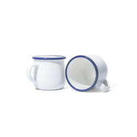 Tasse en métal émaillée à sublimation personnalisée tasse à eau de camping gros ventre tasse à café 500ml avec impression par sublimation vente en gros