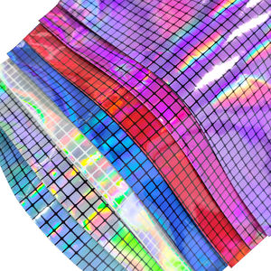 30cm x 135cm <span class=keywords><strong>rollo</strong></span> láser punto redondo y rejilla imitación cuero <span class=keywords><strong>polipiel</strong></span> tela cuero sintético para Diy hacer bolsos zapatos artesanías - Product Image 5