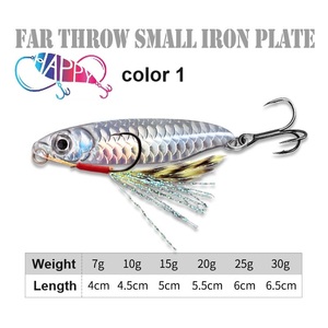 7g à 30g coulée de métal jigging bassbait eau salée gabarit leurre de pêche appâts artificiels pêche à la traîne <span class=keywords><strong>Action</strong></span> pêche gabarit cuillères - Product Image 2