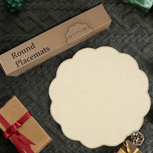 <span class=keywords><strong>Set</strong></span> di 4 <span class=keywords><strong>Tovagliette</strong></span> Rotonde in Finto Lino, Resistenti al Calore, Antiscivolo e Antimacchia, per Cucina e Sala da Pranzo, Eleganti <span class=keywords><strong>Tovagliette</strong></span> Decorative - Product Image 5