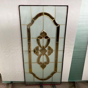 Vente chaude solide Art architectural armoires de cuisine en verre trempé portes incrusté feuille de verre décorative pour la décoration de la maison - Product Image 5