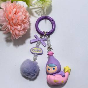 Autentico Ciondolo Fai-da-te Serie 'Goodnight Starry Sky' con Grani Carini e Grappolo di Stelle Dormiente, Accessorio per Telefono con Pom-Pom, Lunghezza 9 cm - Product Image 3