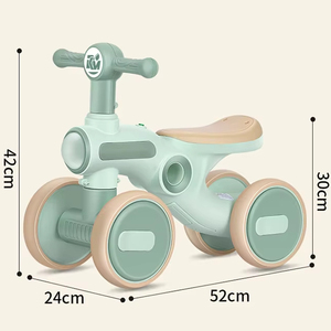 Vélo d'équilibre pour bébé de qualité supérieure à 4 roues, <span class=keywords><strong>homologué</strong></span> CE, stable, sans pédales, tricycle pour enfants de 12 à 36 mois - Product Image 3