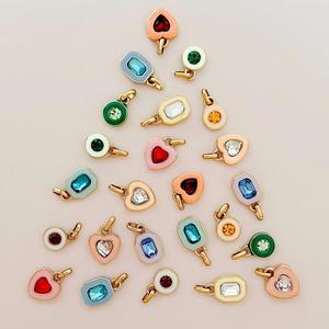 Hongtong AC-252 kedatangan baru batu kelahiran baja tahan karat kristal imut halus kualitas tinggi jimat untuk membuat kalung - Product Image 1