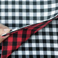 Tissu écossais à carreaux Buffalo de haute qualité, écologique, léger, imperméable, en polyester enduit de PVC, noir, blanc, rouge, tissu gingham