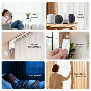 Zemismart Kit de Cortina Motorizada con Tecnología Matter Thread, Motor Deslizante para Cortinas Inteligentes, Compatible con HomeKit, Alexa y <span class=keywords><strong>Google</strong></span> Home - Product Image 5