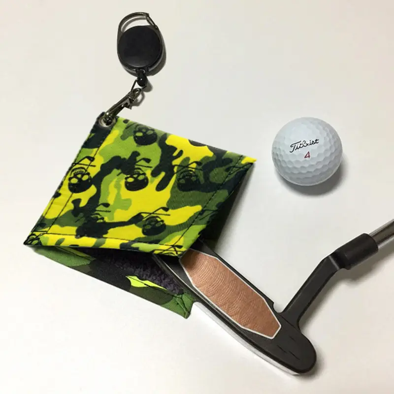 Новый дизайн, эластичные маленькие полотенца для гольфа, чистящее полотенце для гольфа, Клубное полотенце, карманное водонепроницаемое полотенце для гольфа на заказ