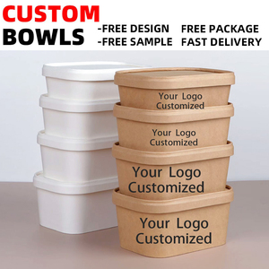 Jiehui Factory Wholesales Biodegradable Disposable Kraft Paper Food Cartons &amp; Bowls Custom Prints Rectangle 750ml/26oz - Product Image 5