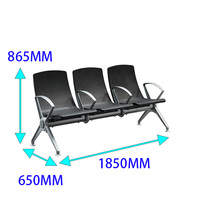 Banc d'attente moderne commercial de haute qualité siège aéroport 2 3 4 5 places chaise d'attente chaises d'attente d'hôpital pour la gare routière