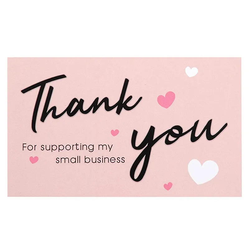 50 pcs Thank You For Supporting My Small Business Cards for Online Retailers, Small Business Owners and Local Stores