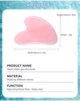 Quartz naturel Guasha visage outil de soin de la peau Logo personnalisé Jade Gua Sha ensemble vente en gros beauté Rose Quartz Gua Sha pierre masseur