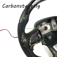 Accessoires intérieurs pour Dodge SRT RT Charger Challenger Hellcat Durange 392 Volant personnalisé en fibre de carbone mate forgée avec LED