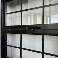 Fenêtre verticale pliante en aluminium avec grille, fenêtre résidentielle pliante verticale