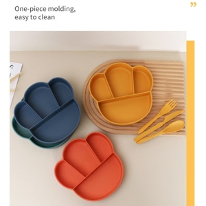 Eco Friendly Wheat Straw Dinnerware <b>Set</b> for Kids BPA Free Food Grade Unbreakable Baby Divided Plates <b>Set</b> <b>Microwave</b> Safe - Product Image 5