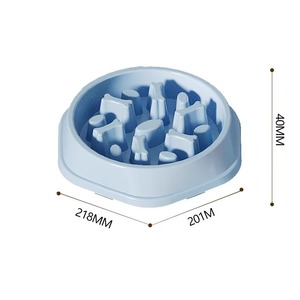 Gamelle anti-glouton pour chiens et chats – Anti-étouffement, alimentation lente, antidérapante en TPE, motif uni, prévient l'enflure, facile à nettoyer, toutes races - Product Image 5