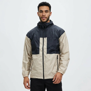 <b>Men's</b> Custom Made OEM Service Windbreaker <b>Jacket</b> High Street Style Canvas Fabric Full Zipper <b>Waterproof</b> Eco-Friendly <b>Winter</b> - Product Image 1