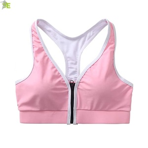 Sujetador deportivo sin costuras con cremallera frontal para mujer, Top de Yoga atlético con soporte de alto impacto - Product Image 1