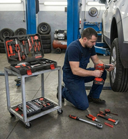 Kit d'outils à main en acier à haute teneur en carbone de 129 pièces avec porte-embouts et clé hexagonale, personnalisable OEM pour la réparation de vélos/motos/voitures