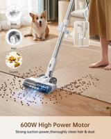 Aspirateur balai sans fil 600W avec brosse en V pour sols, moteur sans balais, pour maison et voiture, durable