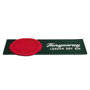 Customizable PVC <b>Silicone</b> Bar <b>Mat</b> Rubber Beer Rail <b>Mat</b> Spill Proof Drip Tray Non Slip Service Pad with Logo - Product Image 3