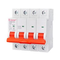 KORLEN 1P 6A 240V/415V 50Hz/60Hz DIN Rail PA66 Pemutus Sirkuit Mini MCB C