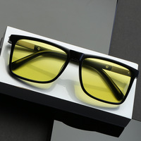 Lunettes de soleil polarisées rectangulaires unisexes en aluminium, à changement de couleur, vision nocturne, pour la conduite en extérieur, jour et nuit, protection UV400