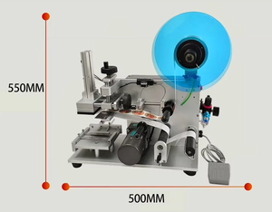 Platte Fles Etiketteermachines Semi-Automatische Etiketteermachine Vierkante Etiketstickermachine Met <span class=keywords><strong>Coder</strong></span> - Product Image 5