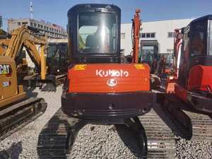 Mini-excavatrice Kubota KX155 d'occasion, 5 tonnes, sur chenilles, certifiée EMC Japon, avec godet, attache rapide, moteur, pompe, boîte de vitesses, PLC - Product Image 2