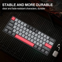 Clavier mécanique compact HX-JX05 ODM pour ordinateur, 60 %, 61 touches, disposition espagnole, filaire USB, rétroéclairage LED, clavier de jeu en métal