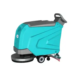 24V Borstel Batterij Aangedreven Industriële Wandeling Achter Elektrische Vloer Scrubber Reinigingsmachine Auto Scrubber