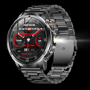 AK95 Smart Watch 1.85Inch 1000mAh Large Battery Remote Control Flashlight AMOLED Display IP68 Waterproof Unisex Outdoor Sports - Product Image 5