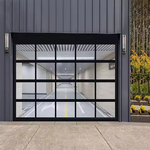 Porte de <span class=keywords><strong>garage</strong></span> sectionnelle en aluminium avec vitrage intégral, porte de <span class=keywords><strong>garage</strong></span> automatique transparente pour maison et bâtiment commercial - Product Image 2