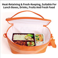 Sac à déjeuner en cuir PU Nappa imperméable, sac isotherme portable pour le stockage des aliments avec poignée supérieure pour pique-nique et camping