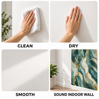 Papier peint autocollant en marbre blanc et or tourbillonnant de 60x60 cm avec surface en PET et mousse IXPE pour murs intérieurs