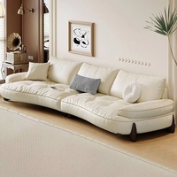 Luxuriöses Sofa-Set Wohnzimmermöbel Weißes Luxus-Ledersofa Modern für den Wohnbereich