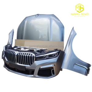 Pour <span class=keywords><strong>BMW</strong></span> <span class=keywords><strong>730i</strong></span> 760i G12 F02 : Pare-chocs complet avec calandre, ventilateur de radiateur, feux antibrouillard, phares LED, lèvre avant et composants avant - Product Image 3
