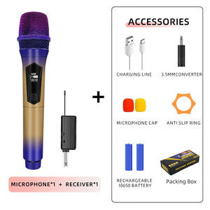 ميكروفون XLR لاسلكي احترافي محمول باليد مع شحن للمنزل KTV المسرح لايف K أغنية قسمين V - Product Image 6