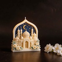 NOUVELLE ARRIVÉE - MOLD EN SILICONE EN FORME DE MOSQUÉE SOUS LE CIEL ÉTOILÉ - Pour la fabrication de bougies aromatiques