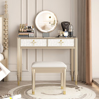 Table de maquillage et de coiffage haut de gamme en bois massif, style luxe léger, pour petit appartement, chambre à coucher, modèle BK-03