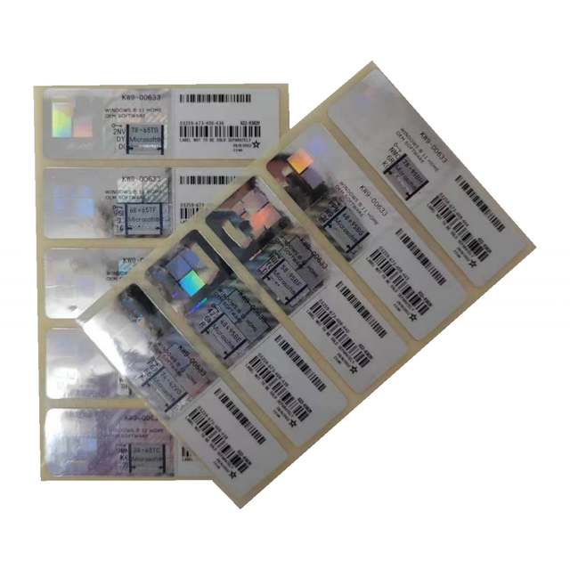 DHL/FEDEX Operation System Global Online Activation 25 Letters PC Pink Sticker License for Win11 Home OEM Key COA Computer Label