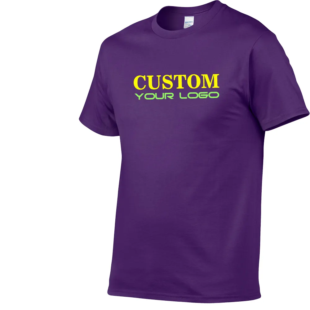 Free shipping Custom screen print 100% cotton Man's t-shirt tees