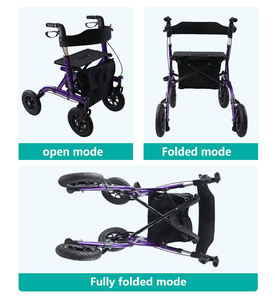 ऊंचाई समायोज्य चलने में मदद करता है चिकित्सा फोल्डेबल हल्के वजन सीधा वॉकर रोलेटर - Product Image 5