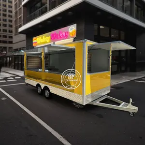 2024 in acciaio inox acquistare camion di cibo Mobile al di fuori di hamburger rimorchi per la vendita Mobile cucina hot dog barbq cibo rimorchi