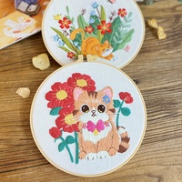 Set Kucing Calico Kartun Hewan Kit DIY Pemula Hiasan Gantung Ruang Tamu Buatan Tangan