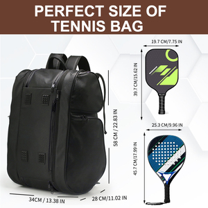 Zaino Impermeabile per <span class=keywords><strong>Racchette</strong></span> da Pickleball con Ampio Scomparto per Scarpe, <span class=keywords><strong>Borsa</strong></span> per <span class=keywords><strong>Racchette</strong></span> da Padel e Pickleball, Vendita all'Ingrosso - Product Image 2